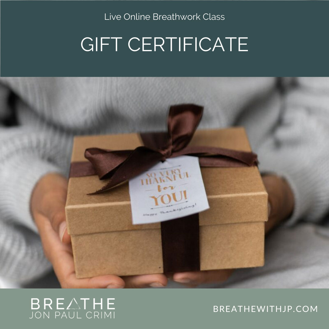 Gift Certificate | Live Online Breathwork Class - Breathe With JP