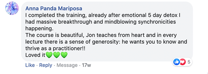 Breathwork Training Testimonial about Breathe with JP - Jon Paul Crimi - best in-person breathwork teacher training